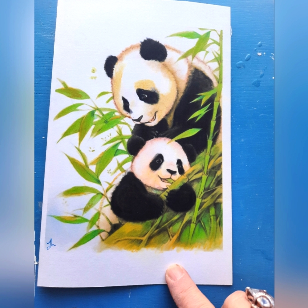 3 for 25$ ,  Mama Panda and baby greeting crad